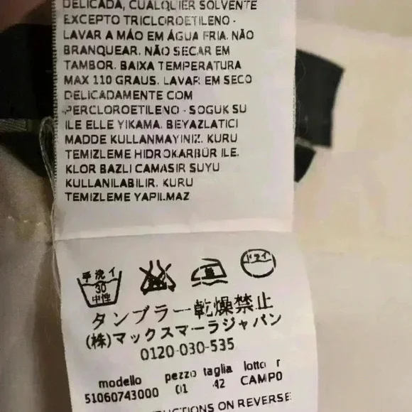 WEEKEND MAX MARA Ivory White  Pleated Silk Knee Length Skirt 8US Medium Italy - Picture 9 of 10